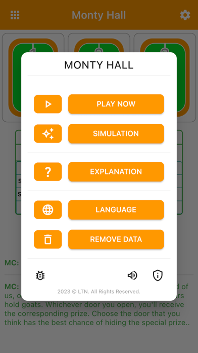 Monty Hall Doors Screenshot