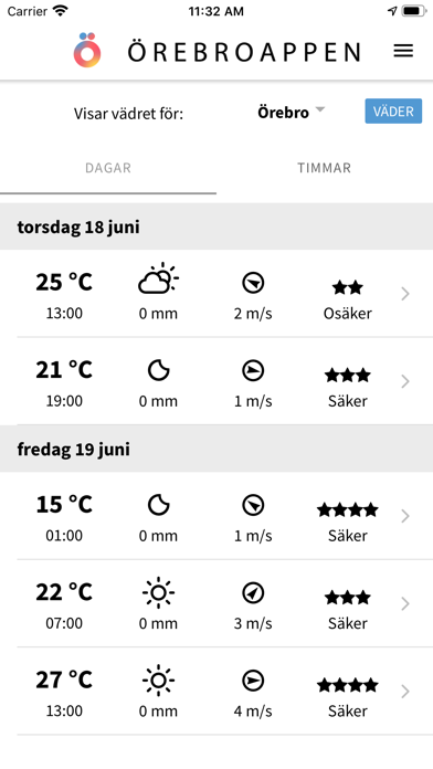 ÖrebroAppen Screenshot