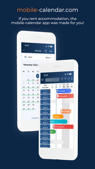mobile-calendar booking system Screenshot