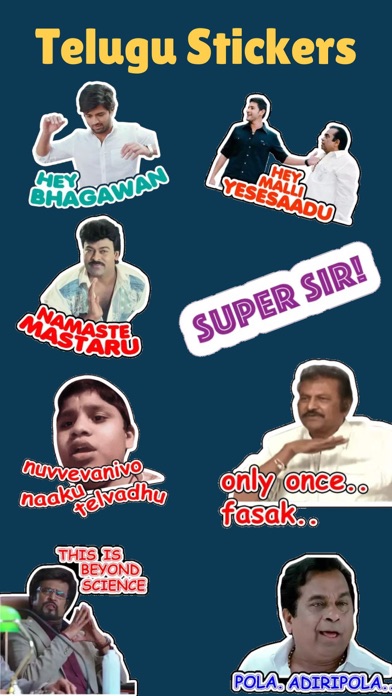 Screenshot #1 pour Telugu Stickers