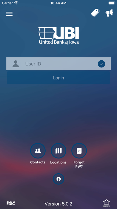 United Bank of Iowa Screenshot