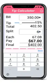 tip calc $ iphone screenshot 2