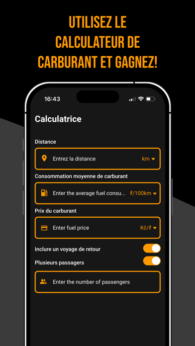 Screenshot #1 pour Calculateur de carburant Pro