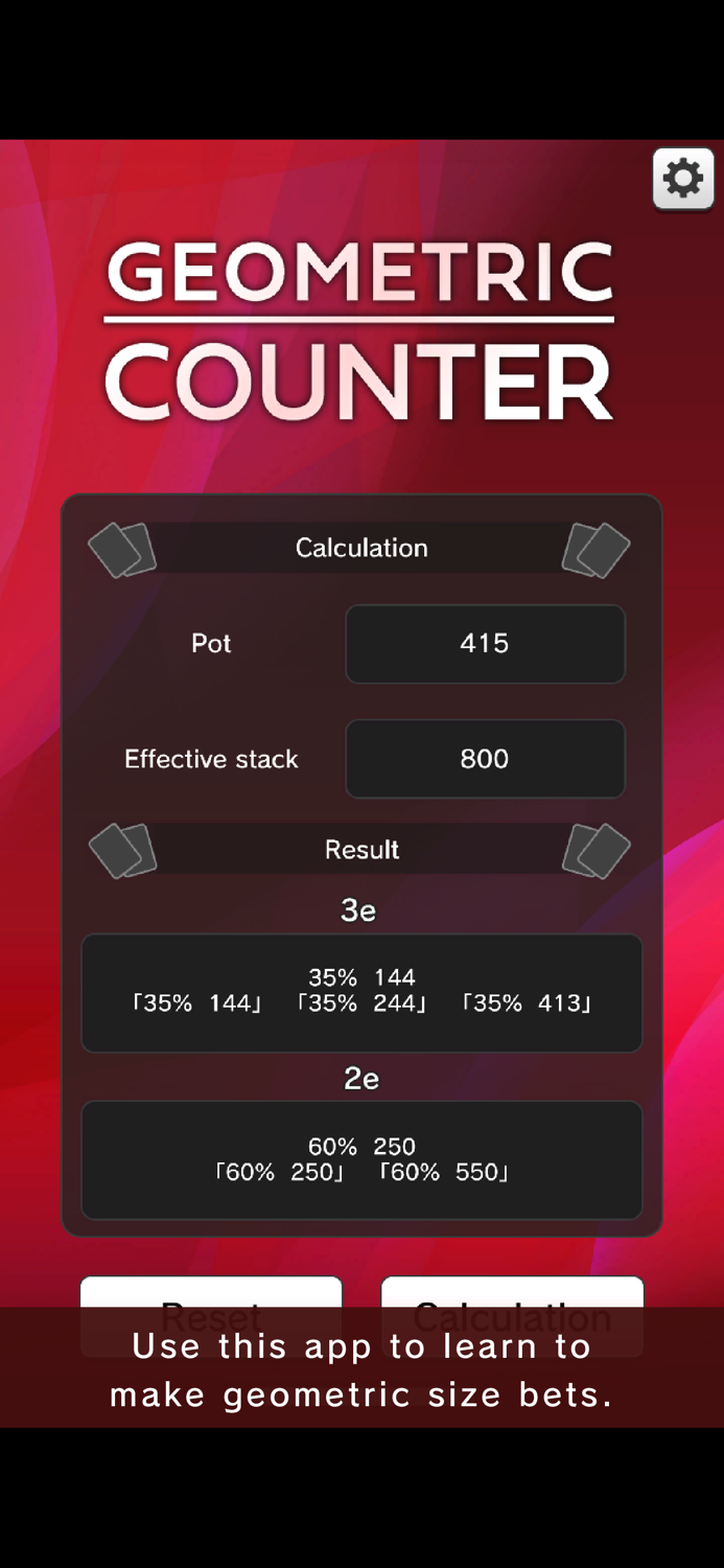 Poker GEOMETRIC COUNTER