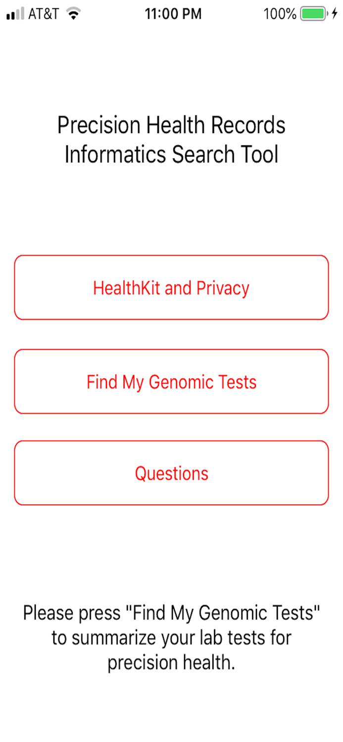 Precision Health Records Tool