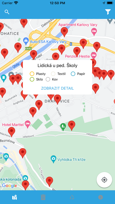 Třídění odpadu Karlovy Vary Screenshot