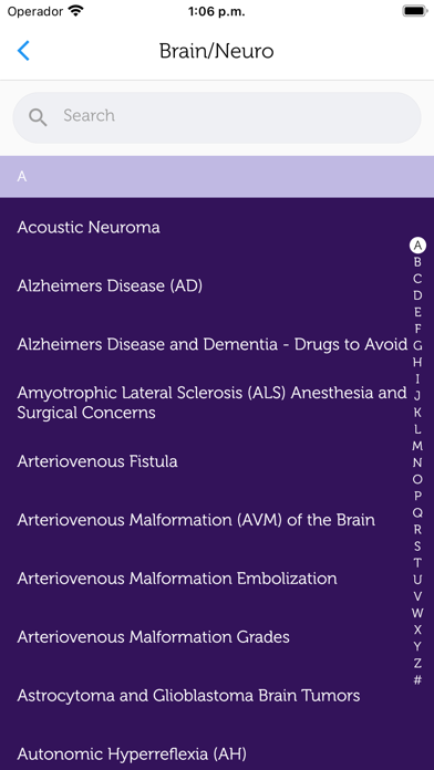 Coexisting Diseases & Surgery Screenshot