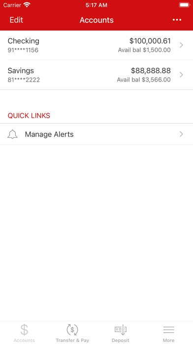 US Employees Credit Union Screenshot