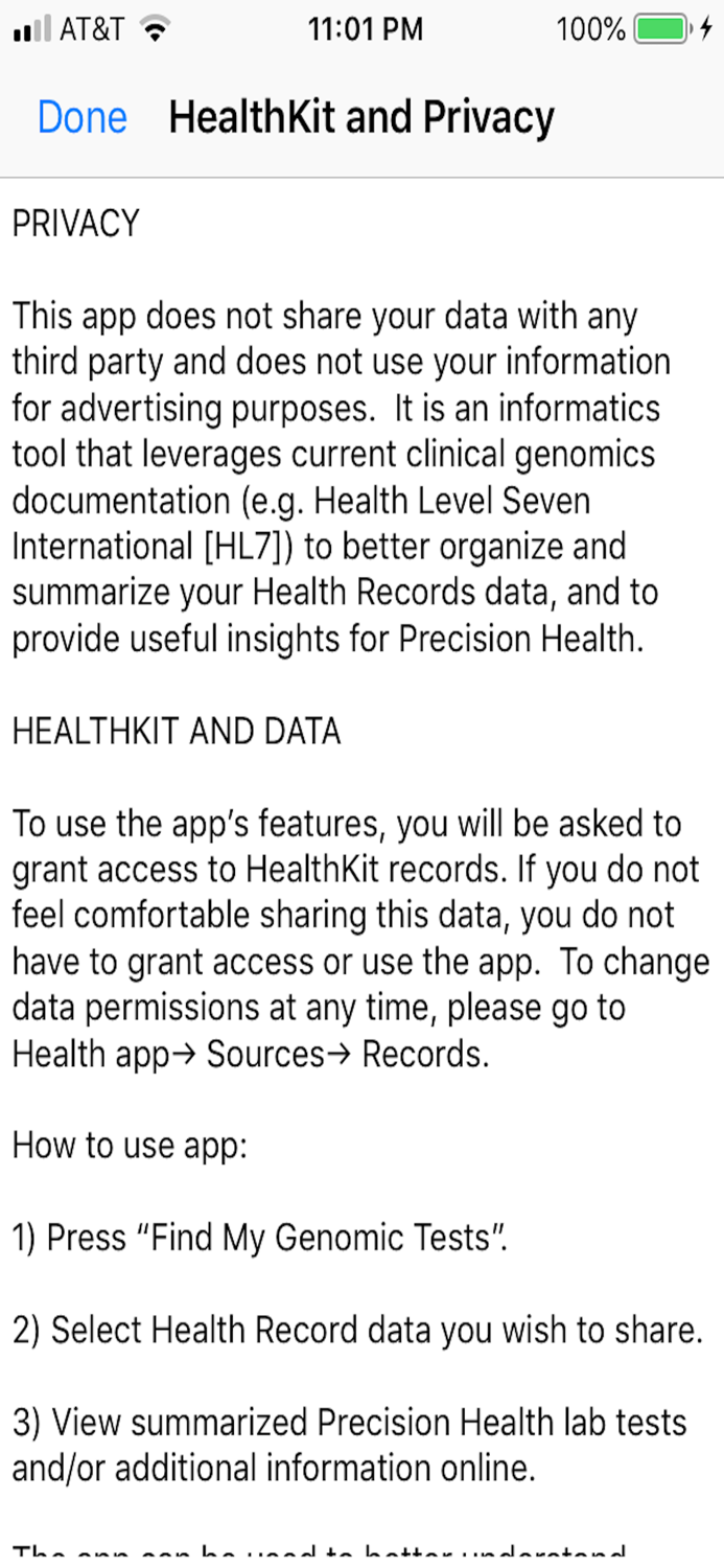 Precision Health Records Tool