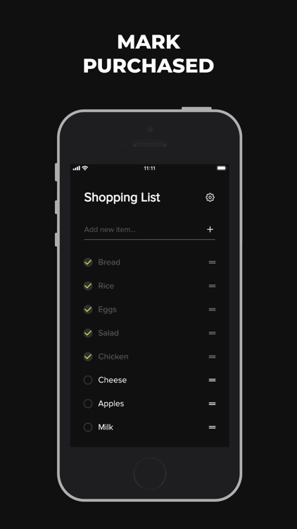 Minimalist Shopping List