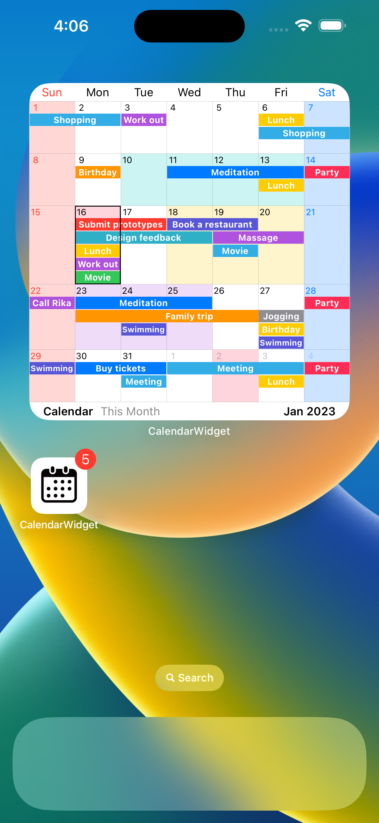 Calendar Widget - Schedule App