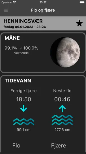 Flo Og Fjære: Tidevann & Vær iPhone-skjermbilde 1