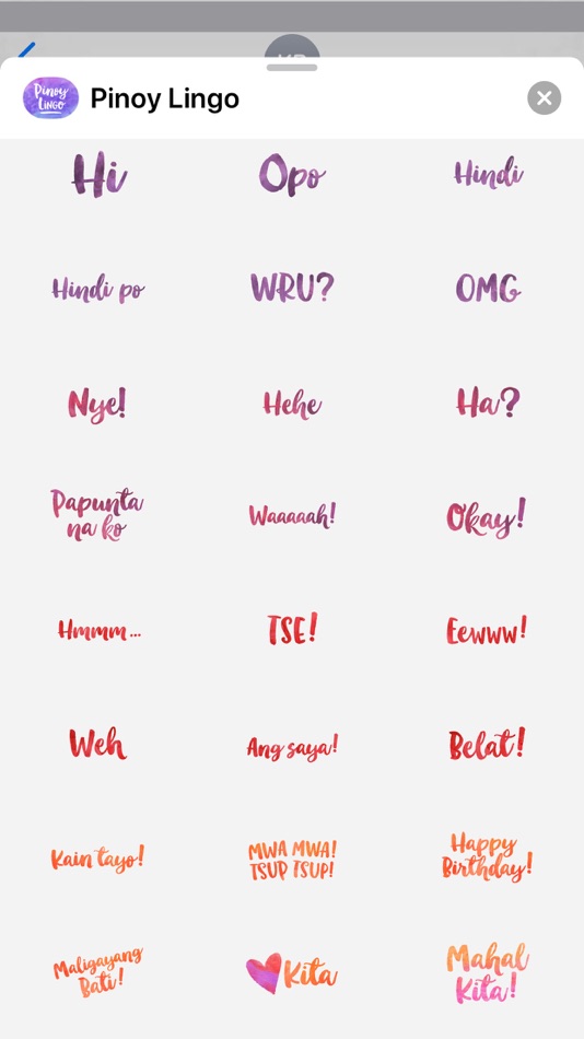 #6. Pinoy Lingo for iMessage (iOS) 由: Rubilyn Santa Cruz