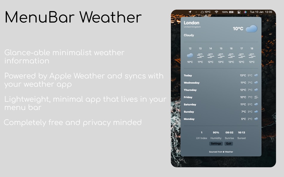 MenuBar Weather - 1.3.1 - (macOS)