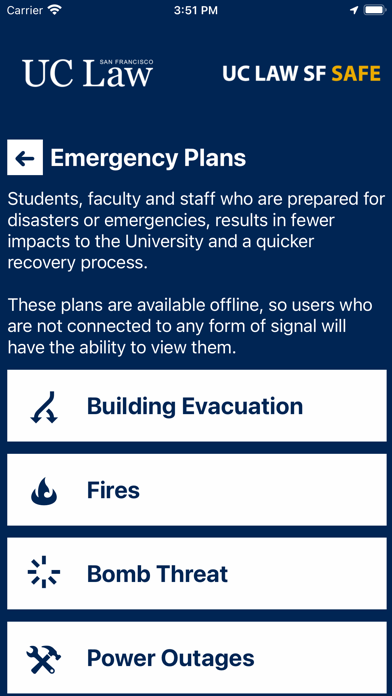 UC Law SF Safe Screenshot