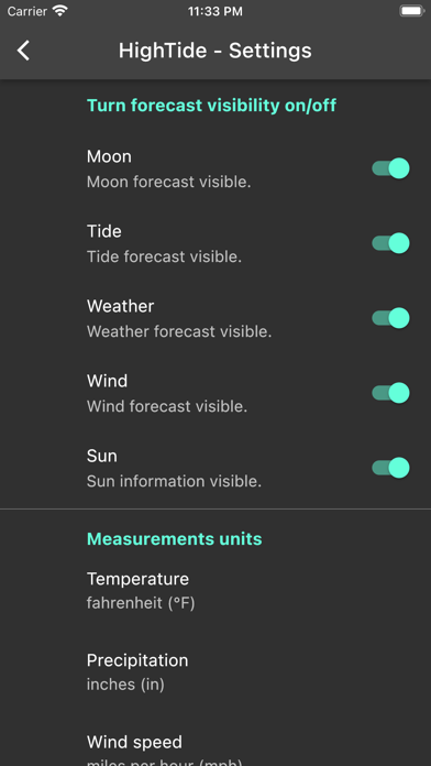 HighTide: tides & weather Screenshot