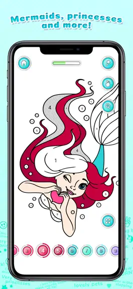 Game screenshot Color by Number for Girls hack