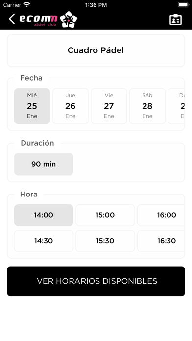 Ecomm Padel Club 3.0 Screenshot