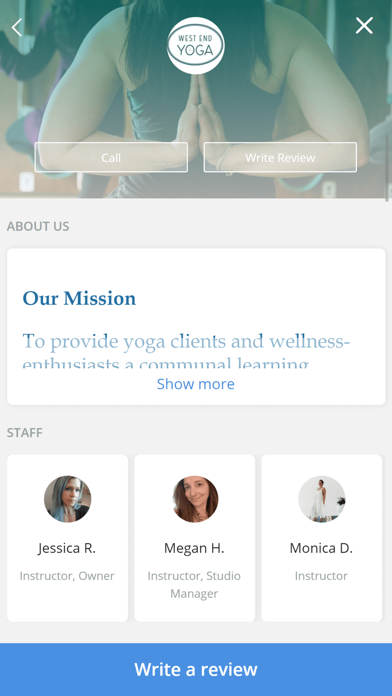 West End Yoga Lancaster LLC Screenshot