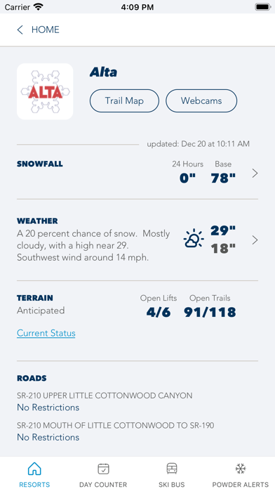 Screenshot #3 pour Ski Utah Snow Report