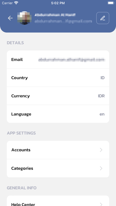 KendiQ Personal Budgeting Screenshot