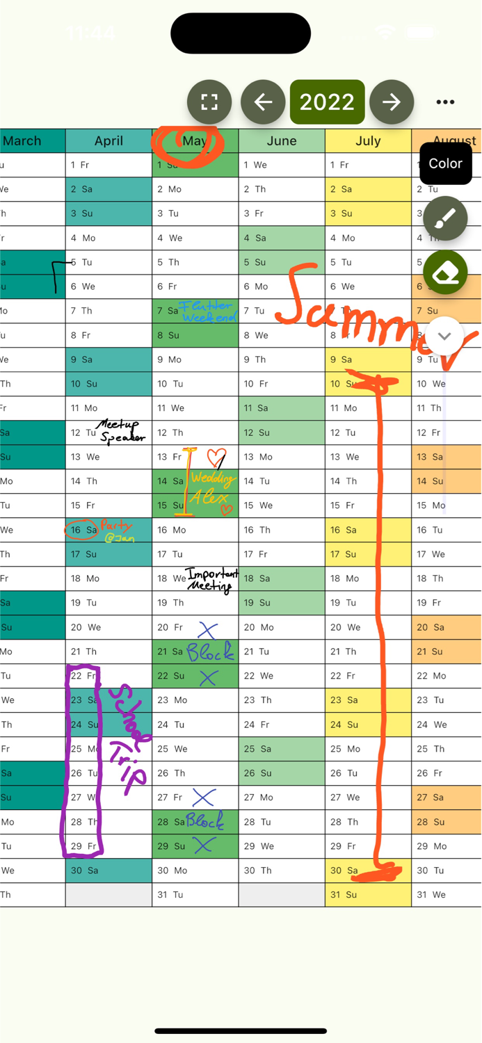 Stift Calendar for Tablet Pen