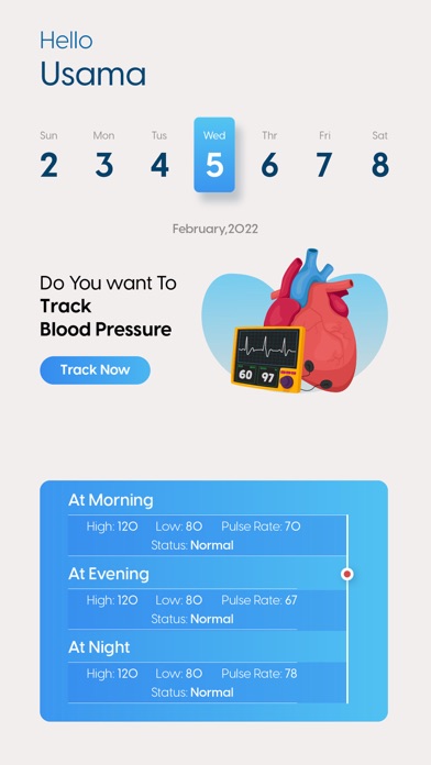 Blood Pressure Tracker BP App Screenshot
