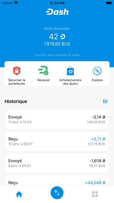 Screenshot #1 pour Dash Wallet
