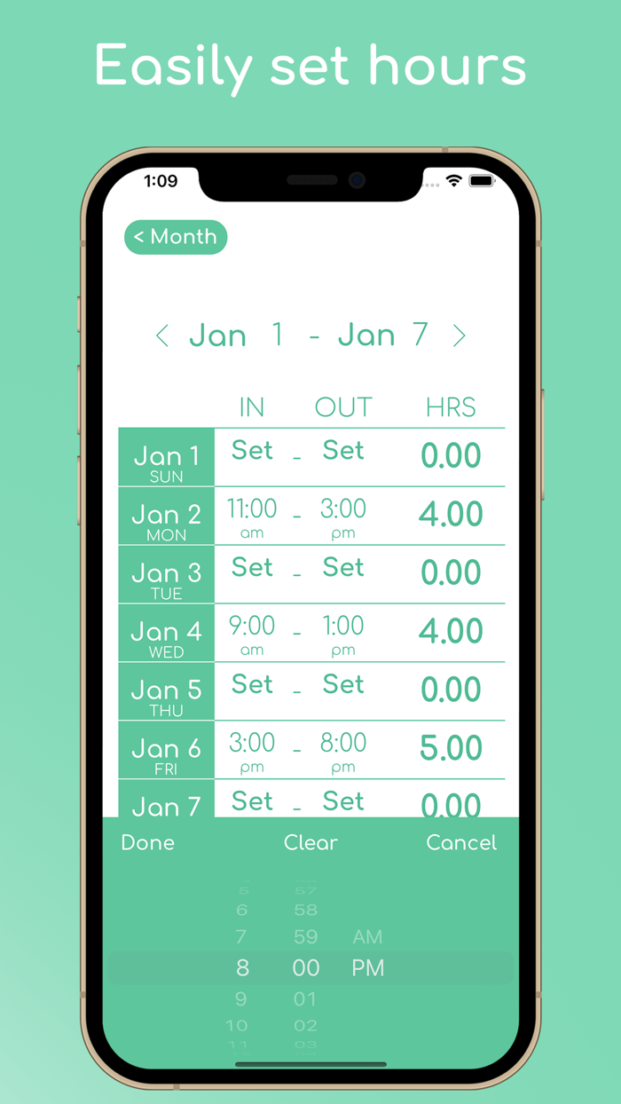 Hourly - Hours Tracker