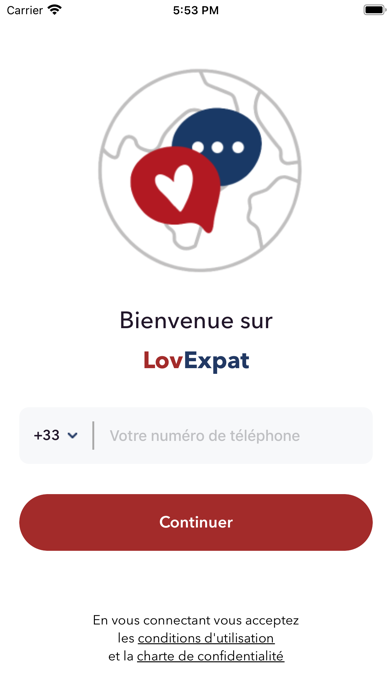 LovExpat - App de rencontre Screenshot