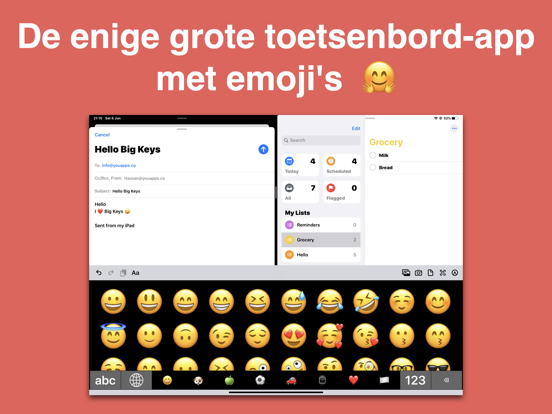 Big Keys Toetsenbord iPad app afbeelding 2