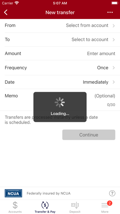 VFCU MOBILE BANKING Screenshot