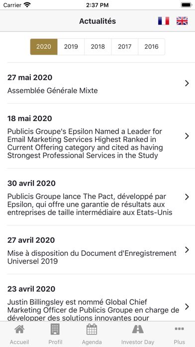Screenshot #2 pour Publicis IR
