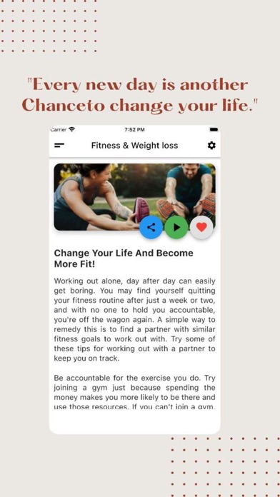 Fitness & Weight Loss Screenshot