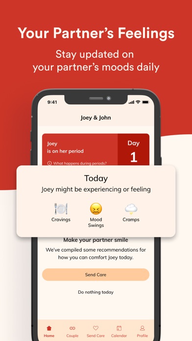 Blood Couple Period Tracker Screenshot