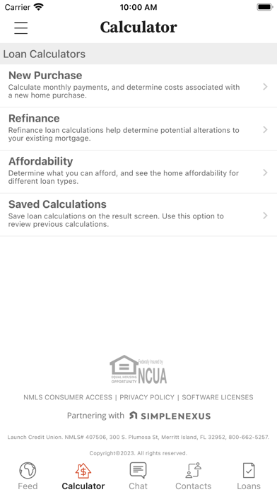 Launch CU Mortgage Screenshot