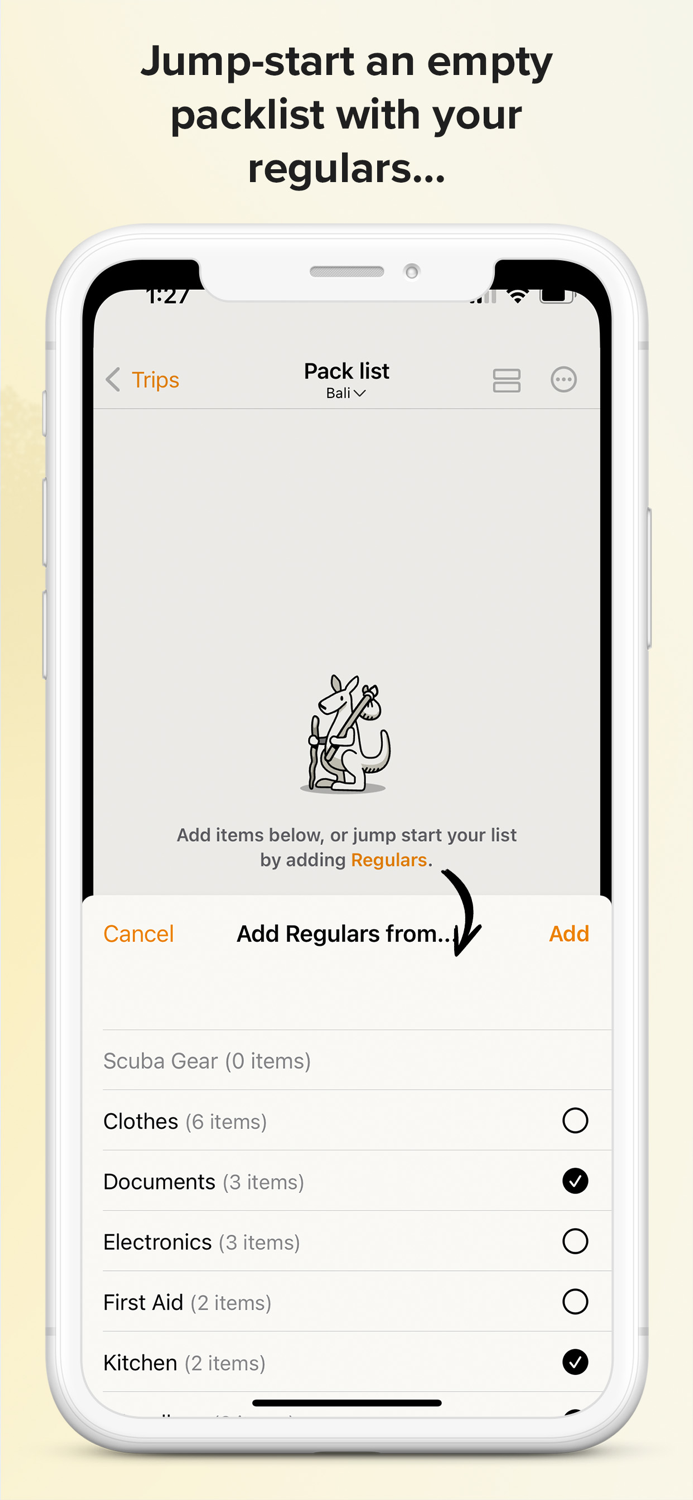Packaroo - Packing Lists