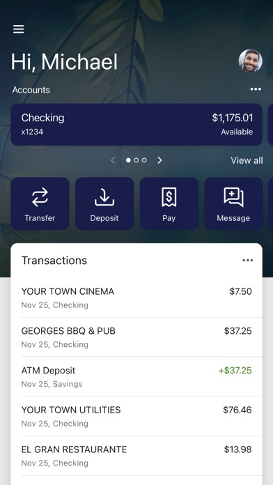 Exchange Bank & Trust Screenshot