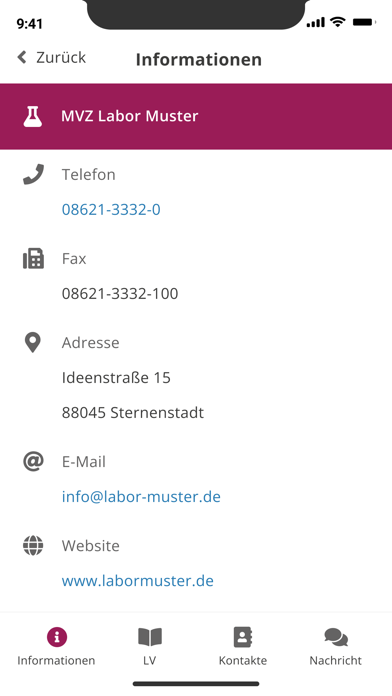 MVZ Labor Cottbus Screenshot