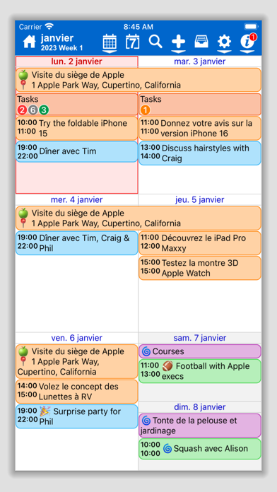 Screenshot #3 pour Calendrier Planificateur