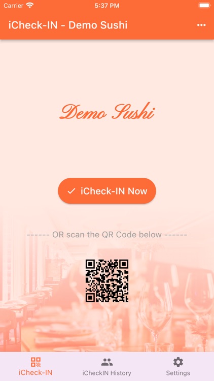 iCheck-IN for Restaurant