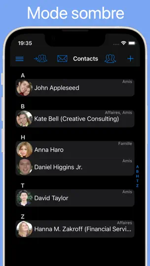 Capture d'écran de GroupsPro X sur iPhone 7