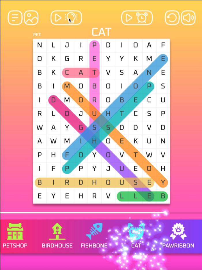Word Search ≢ Crossword Game