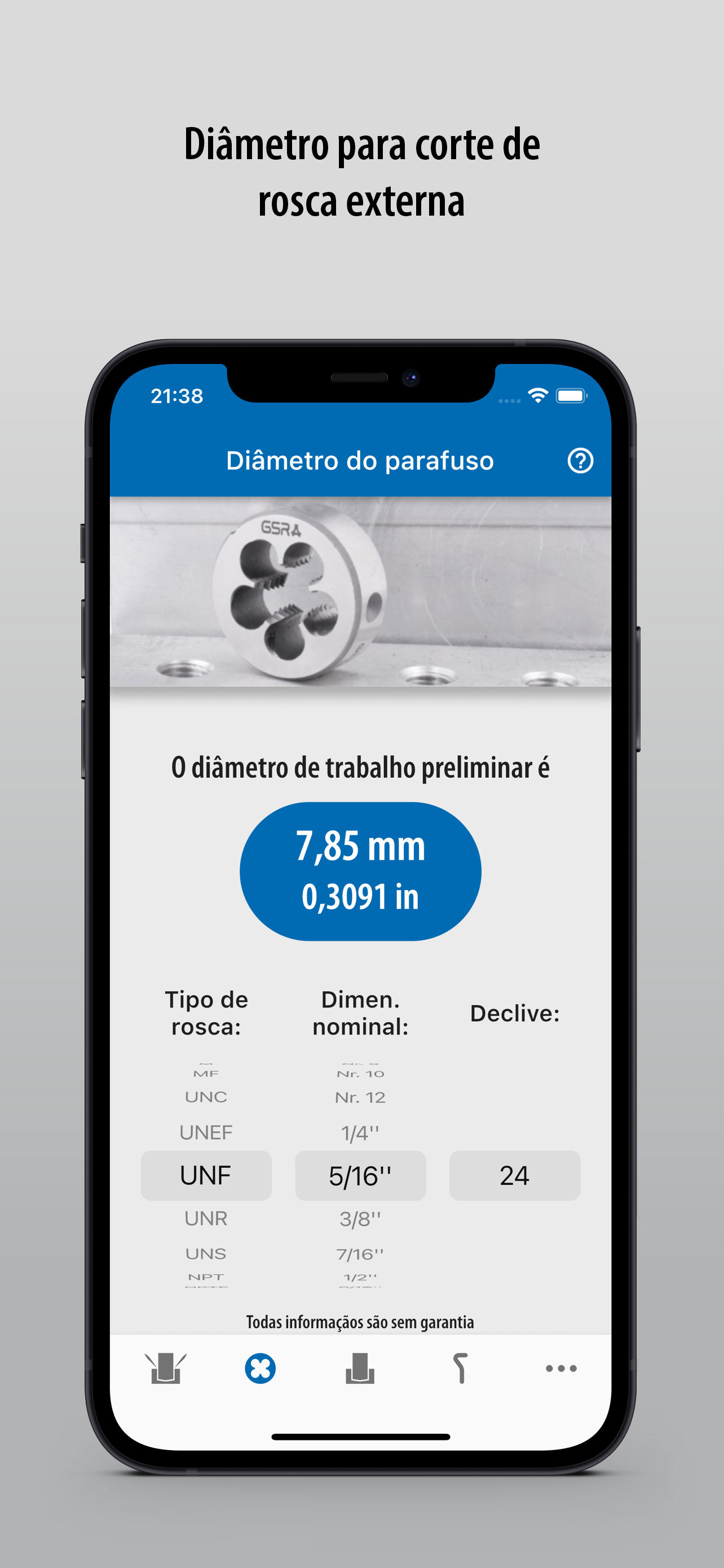 Calculador de rosca