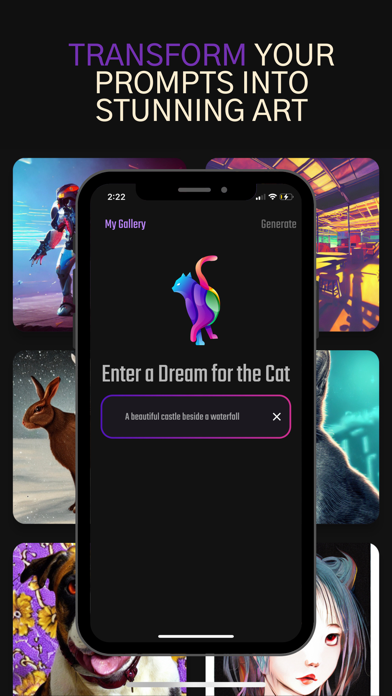 Dream Cat: AI Art Generator Screenshot