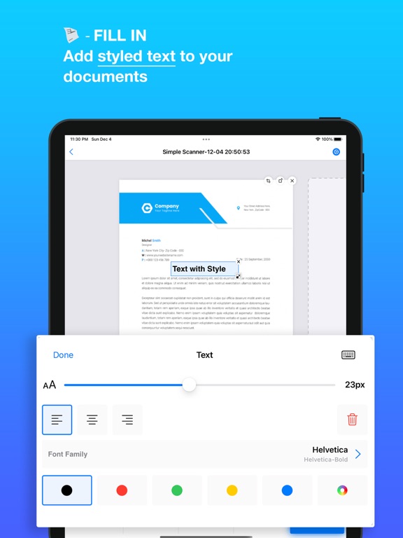 Simple Scanner: Fast Converter iPad screenshot 5 - Business app