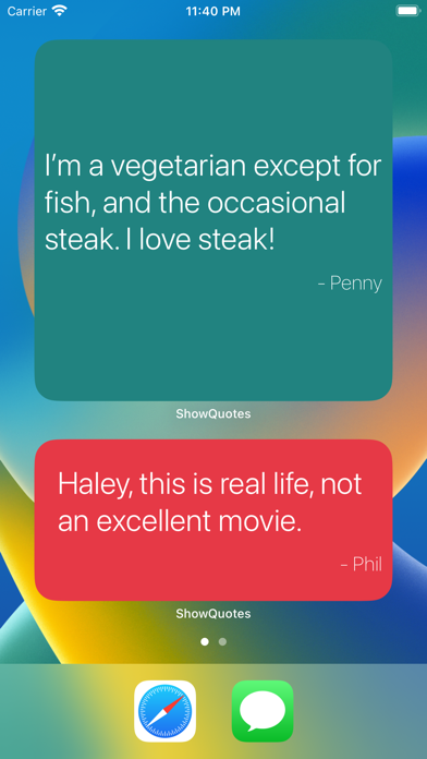 ShowQuotes Screenshot
