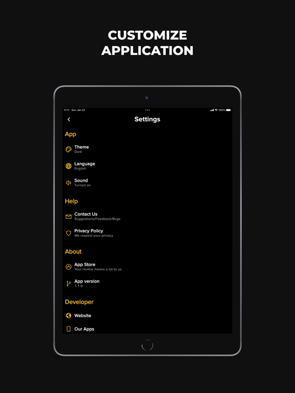 Minimalist Interval Timer iPad screenshot 4 - Health & Fitness app