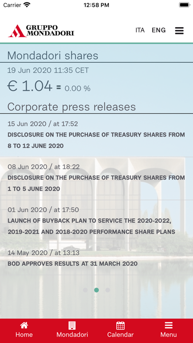 Mondadori IR Screenshot