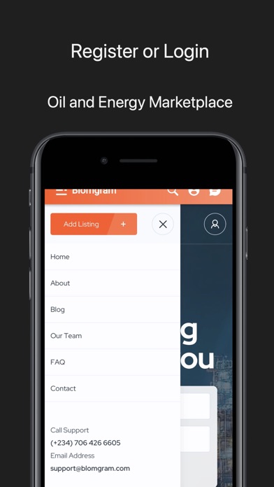 Blomgram Oil and Energy Market Screenshot